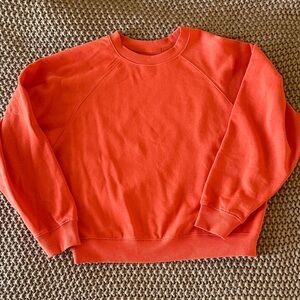 Old Navy Women's Vibrant Orange Crew Neck Sweater